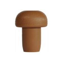 Tappo in plastica pvc a fungo liscio marrone