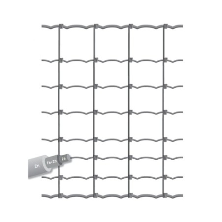 Rete annodata zincata d.1,70-2,00mm 50mt 140h