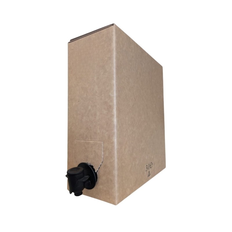 Bag in box avana con rubinetto olio e vino 3 litri