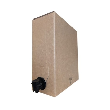 Bag in box avana con rubinetto olio e vino 3 litri